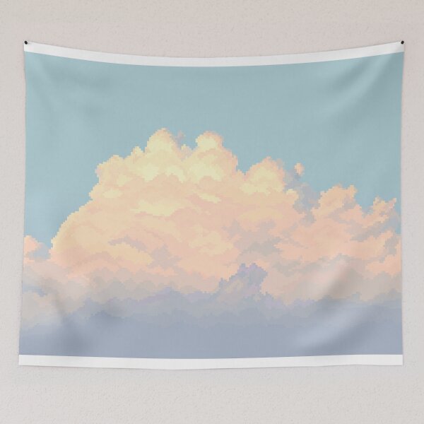 Item preview, Sunset Cloud Pixel Art  designed and sold by pebblepebblepebblepebblepebble.