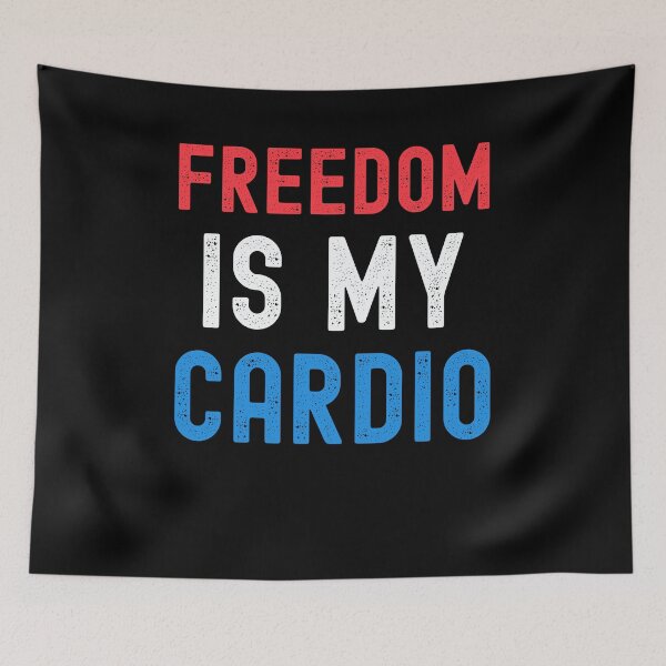 Item preview, Freedom is my cardio funny 4th of July humor designed and sold by snowry.