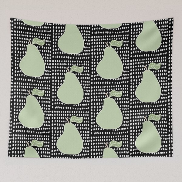 Item preview, “Pear Shaped” | Black and White Background designed and sold by LiseHoltArt.