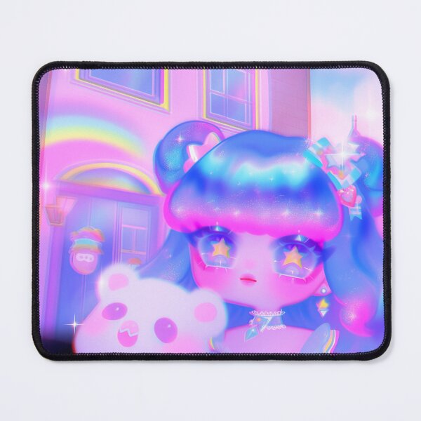 Item preview, Starlit Girl with Rainbow Hair designed and sold by bubblegoth.