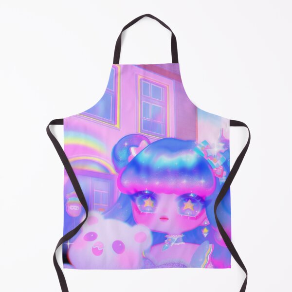 Item preview, Starlit Girl with Rainbow Hair designed and sold by bubblegoth.