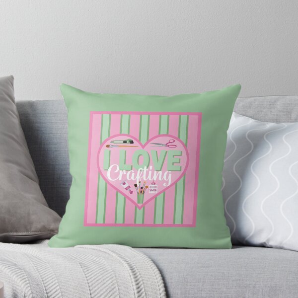 Item preview, Fabric Panels I Love Crafting - APPLE AND PINK designed and sold by StellarFX.