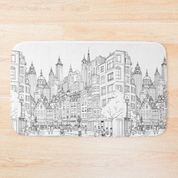 Item preview, Modern City Illustration – Detailed Urban Architectural Design designed and sold by Suerte1111.