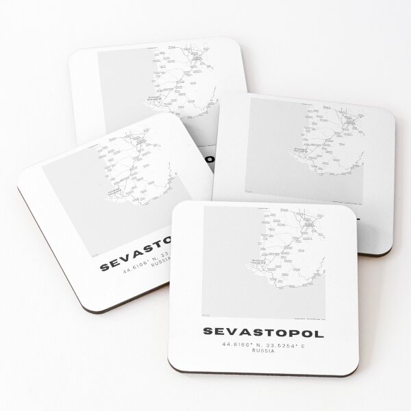 Item preview, Sevastopol Map – Bold Monochrome Poster of the Black Sea Port designed and sold by RM-Journey.