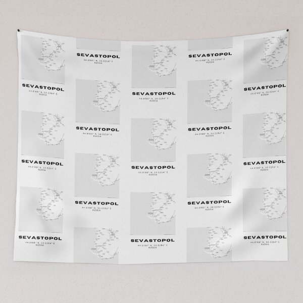 Item preview, Sevastopol Map – Bold Monochrome Poster of the Black Sea Port designed and sold by RM-Journey.
