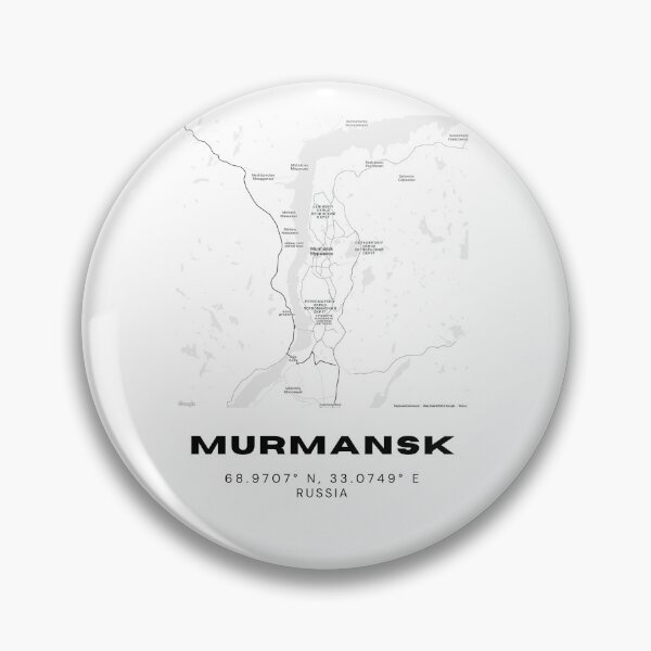 Item preview, Murmansk Map – Arctic Circle City Poster in Black & White designed and sold by RM-Journey.