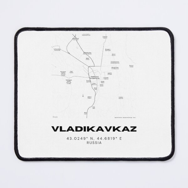 Item preview, Vladikavkaz Map – Caucasus Mountain City in Minimalist Style designed and sold by RM-Journey.