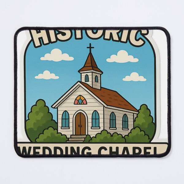 Item preview, Historic Wedding Chapel – Ringgold, Georgia Cartoon Design designed and sold by Stilll Waters Studio.