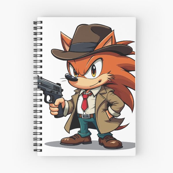 Artikelvorschau, Detektiv Igel | Noir Cartoon Agent mit Waffe entworfen und verkauft von NovaProArt.