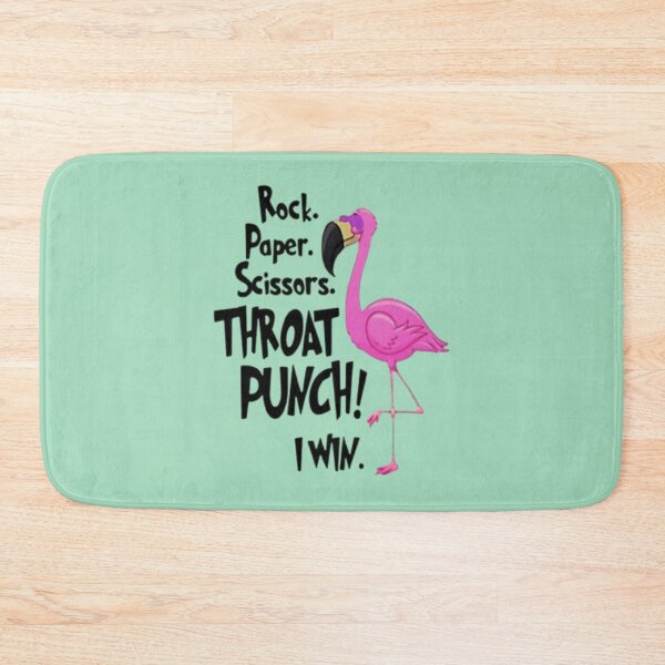 Item preview, Rock Paper Scissors Throat Punch I Win Playing with Flamingo designed and sold by Vicky021.