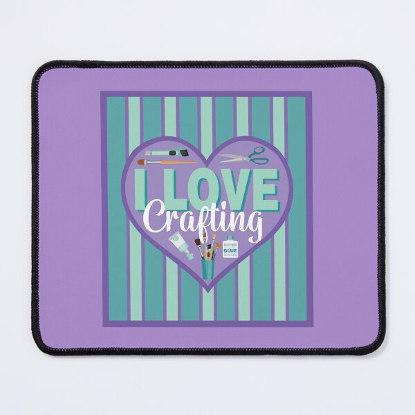 Item preview, Fabric Panels I Love Crafting - LAVENDER AND MINT designed and sold by StellarFX.