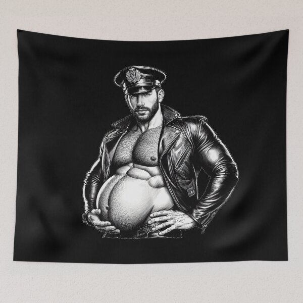 Aperçu de l'œuvre Transgenre Gay Pride FTM M Preg Leather Daddy Design graphique créée et vendue par ItsAKinkThing.