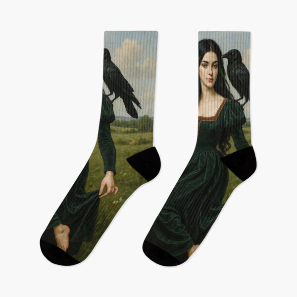 Item preview, Lady of Dawn and the Ravens designed and sold by DibujandoPorfa.
