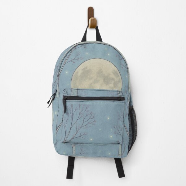 Item preview, Midnight Full Moon Through Birch Trees designed and sold by LyssasMindArt.
