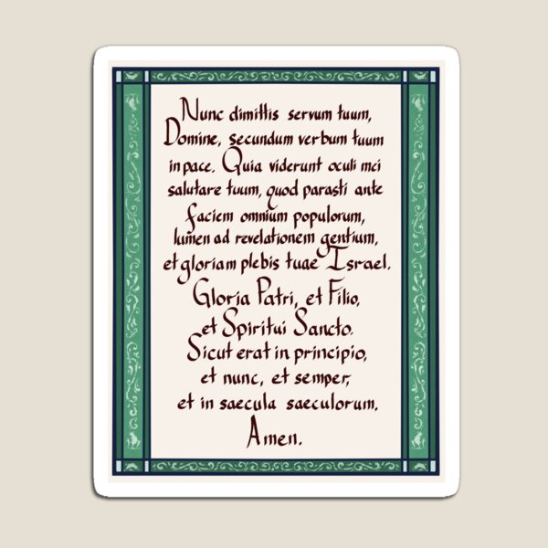 Item preview, Nunc Dimittis Latin designed and sold by Madelyn Craig.