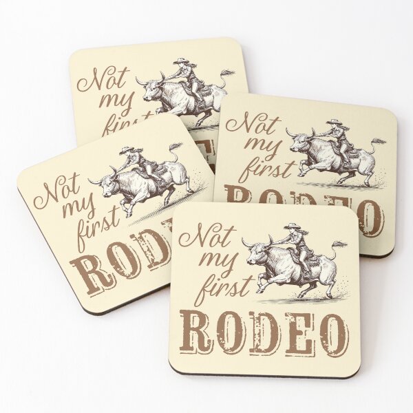 Item preview, Not my First Rodeo, Cowgirl Riding Bull designed and sold by Futurebeachbum.