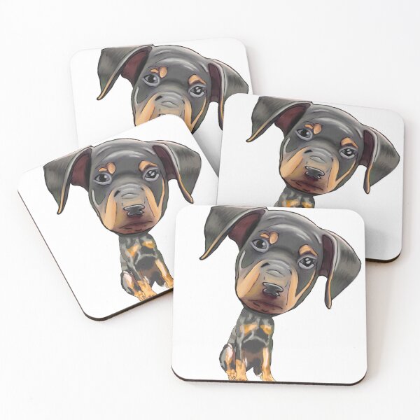 Item preview, Cute Doberman Pinscher Big Head Puppy drawing designed and sold by missdebi27.