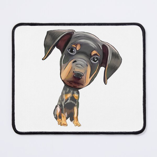 Item preview, Cute Doberman Pinscher Big Head Puppy drawing designed and sold by missdebi27.