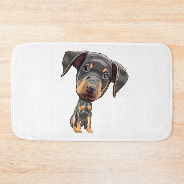 Item preview, Cute Doberman Pinscher Big Head Puppy drawing designed and sold by missdebi27.