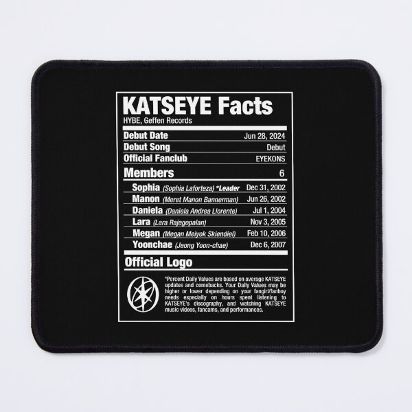 Item preview, KATSEYE Nutritional Facts 2 designed and sold by skeletonvenus.
