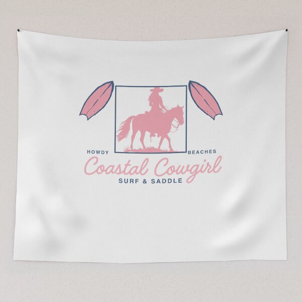 Item preview, Coastal cowgirl horse rider western beach vibes sticker designed and sold by joyfulfeatures.