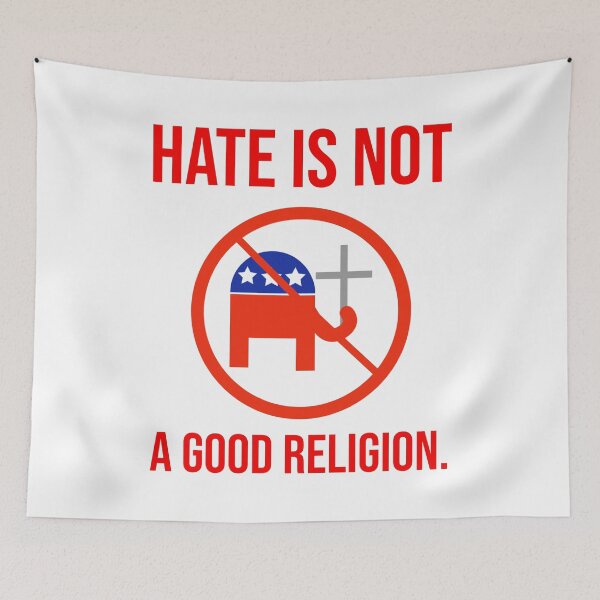Item preview, Hate is not a good religion. designed and sold by Rachel the Artist .