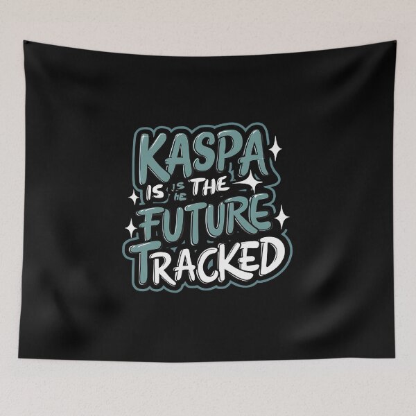 Item preview, Kaspa Blackout Sleek Dark-Theme Crypto Design designed and sold by RadDeck.