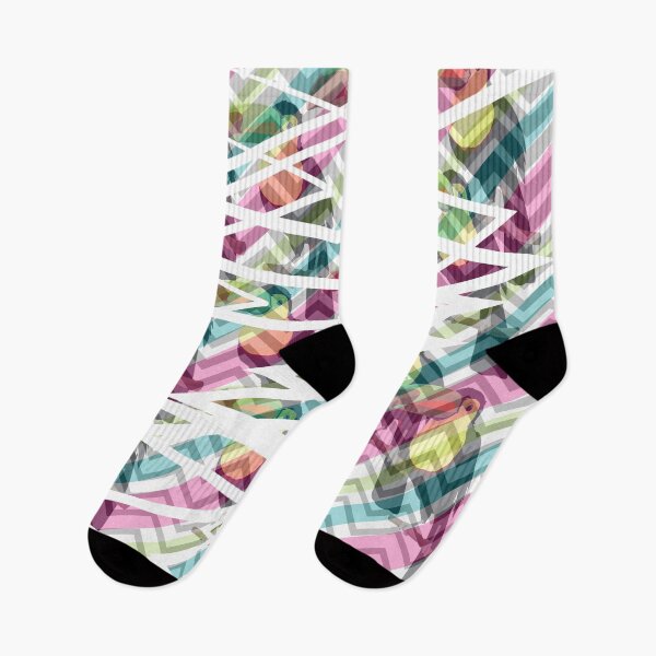 Item preview, Toucan Zigzag Retro Pattern  designed and sold by ArtemeliaDesign.