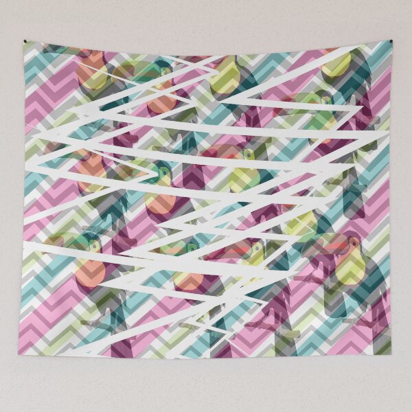 Item preview, Toucan Zigzag Retro Pattern  designed and sold by ArtemeliaDesign.