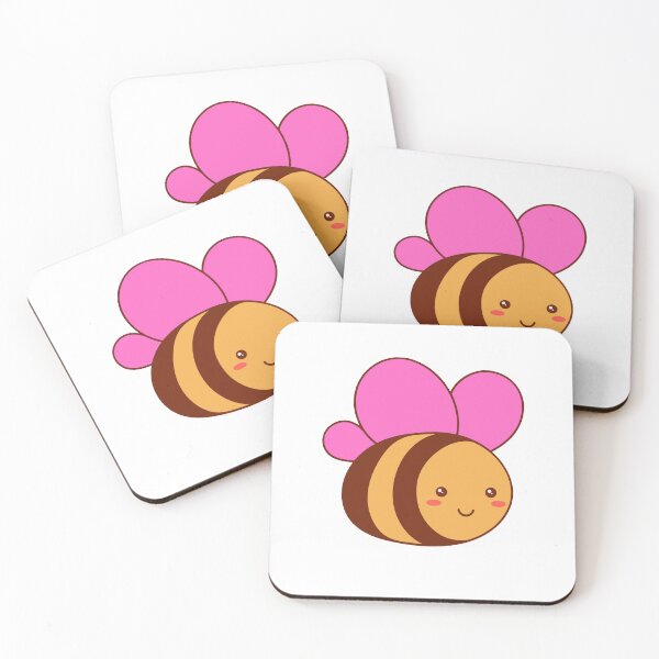 Item preview, Cute Kawaii Bee with Pink Wings – Adorable Pastel Insect Illustration designed and sold by Blueprint&co.
