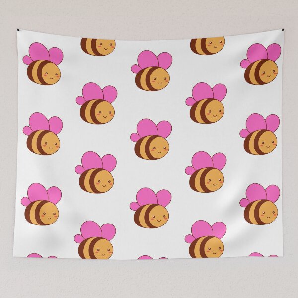 Item preview, Cute Kawaii Bee with Pink Wings – Adorable Pastel Insect Illustration designed and sold by Blueprint&co.