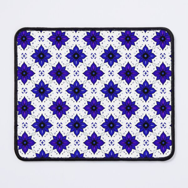 Item preview, Blue & Purple Floral Pattern on White – Seamless Bold Petal Design designed and sold by UniqueDesign751.