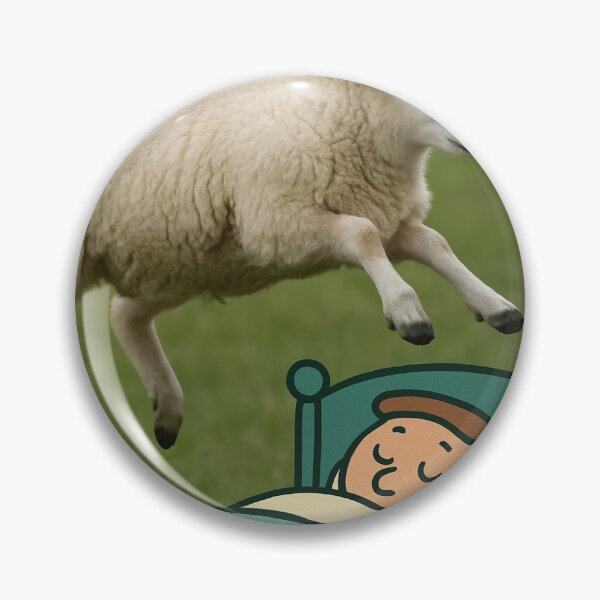 Item preview, sheep jumping over sleeping person designed and sold by rintintinnnz.