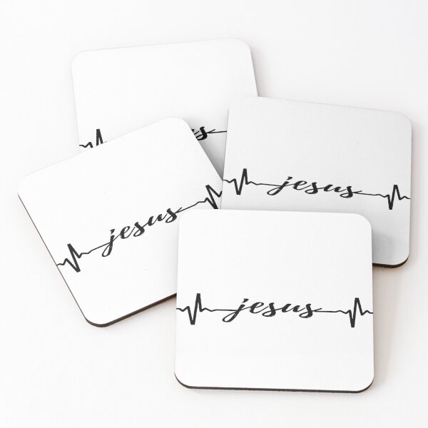 Item preview, Jesus Name Text Heartbeat Pulse Graphic designed and sold by BlueMoonBarn.