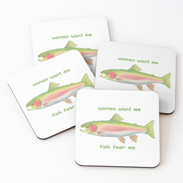 Item preview, Women Want Me Fish Fear Me Pixel Art designed and sold by pebblepebblepebblepebblepebble.