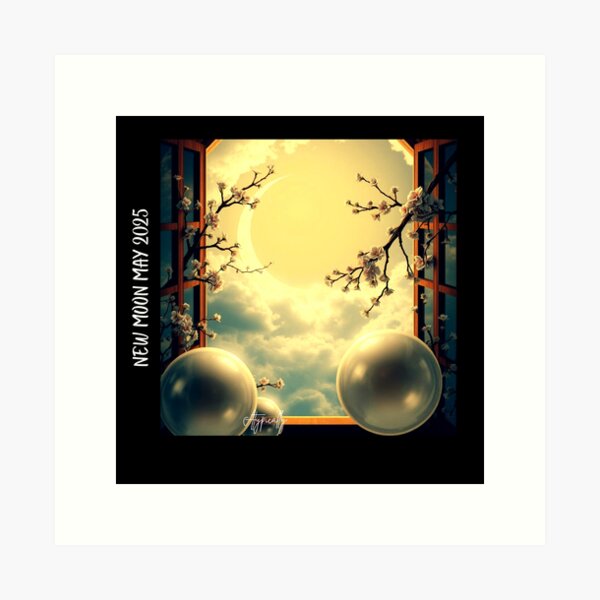Aperçu de l'œuvre New moon May 2025. A window in the clouds. créée et vendue par ATYPICALLY.