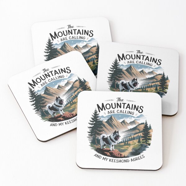 Item preview, The Mountains Are Calling and My Keeshond Agrees – Keeshond Hiking Dog Mom  designed and sold by CuteDesignables.