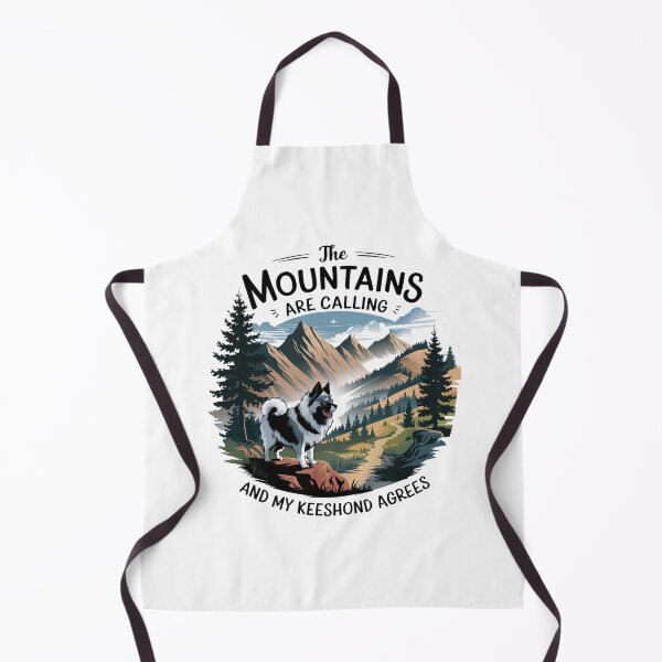 Item preview, The Mountains Are Calling and My Keeshond Agrees – Keeshond Hiking Dog Mom designed and sold by CuteDesignables.