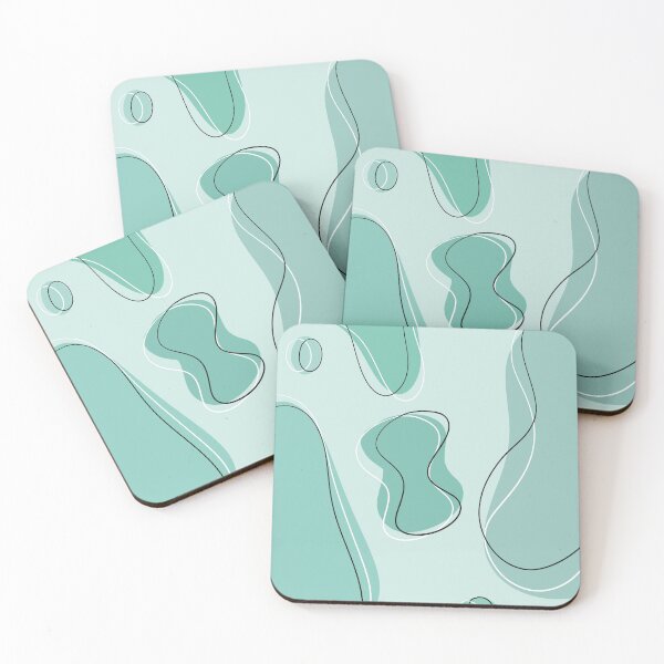 Item preview, Teal abstract cow print  designed and sold by amybee349.