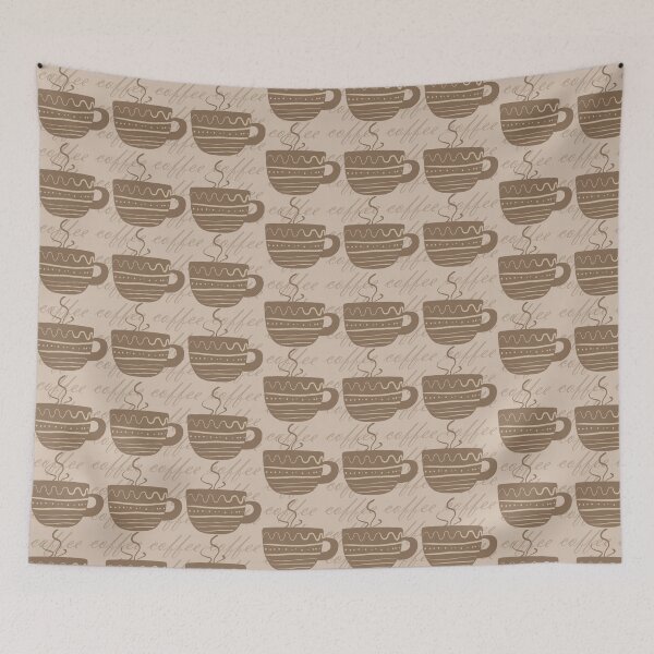 Item preview, Cozy Coffee Cup Pattern – Hand-Drawn Aesthetic designed and sold by Boho Vibes Studio.