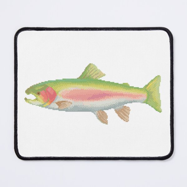 Item preview, Rainbow Trout Pixel Art designed and sold by pebblepebblepebblepebblepebble.