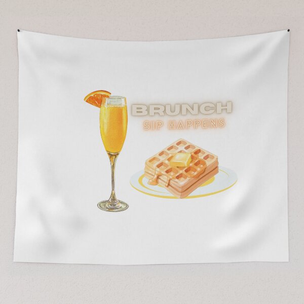 Item preview, Brunch time: sip happens waffles, mimosas, and weekend vibes designed and sold by joyfulfeatures.