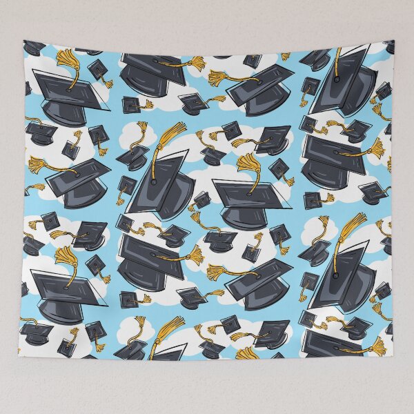 Item preview, Graduation Caps In Blue Sky designed and sold by missmann.