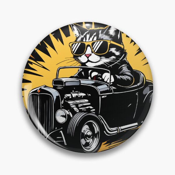 Item preview, Hot Car, Cool Cat designed and sold by Automotive Art by Greg.