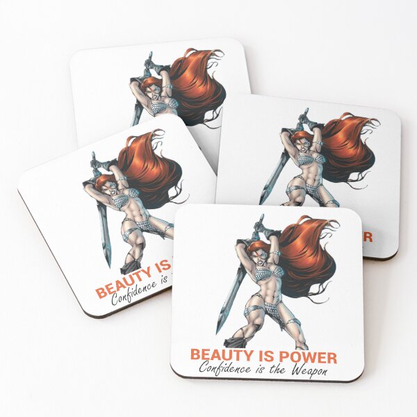 Item preview, Beauty Is Power – Red-Haired Sonja Art | Red Vixen Energy designed and sold by GraphixKing999.