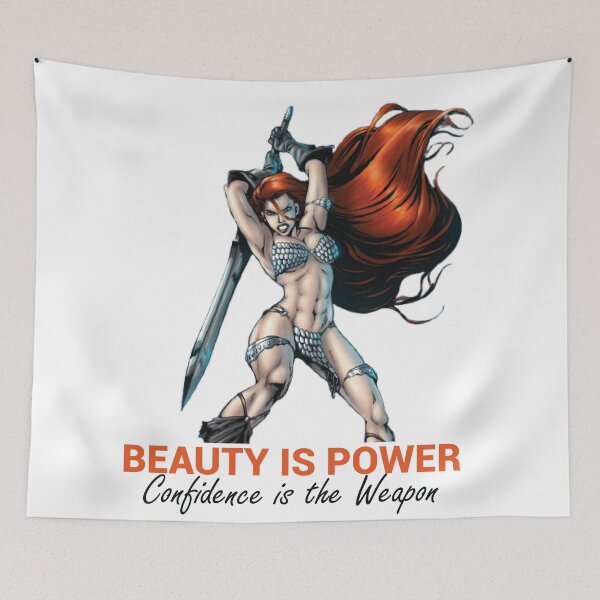Item preview, Beauty Is Power – Red-Haired Sonja Art | Red Vixen Energy designed and sold by GraphixKing999.