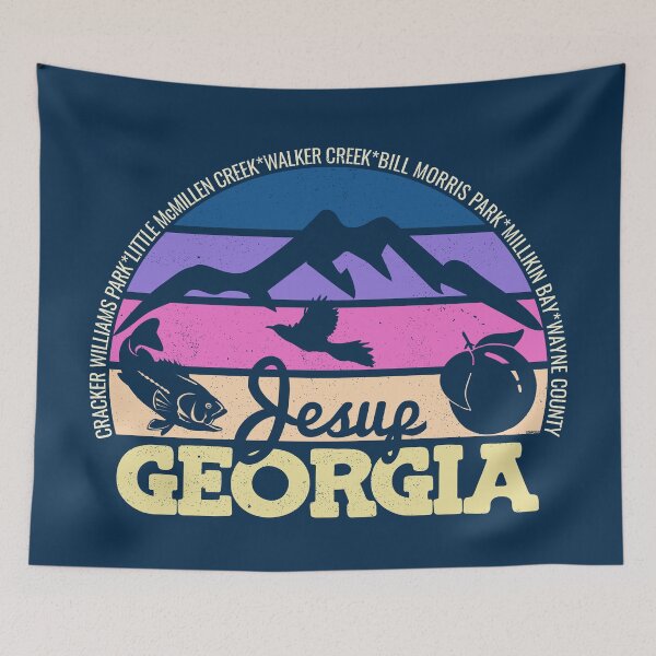 Item preview, Jesup Georgia Sunset Retro Vintage Local Pride Logo designed and sold by CRHPOD20.
