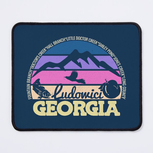 Item preview, Ludowici Georgia Sunset Retro Vintage Local Pride Logo designed and sold by CRHPOD20.