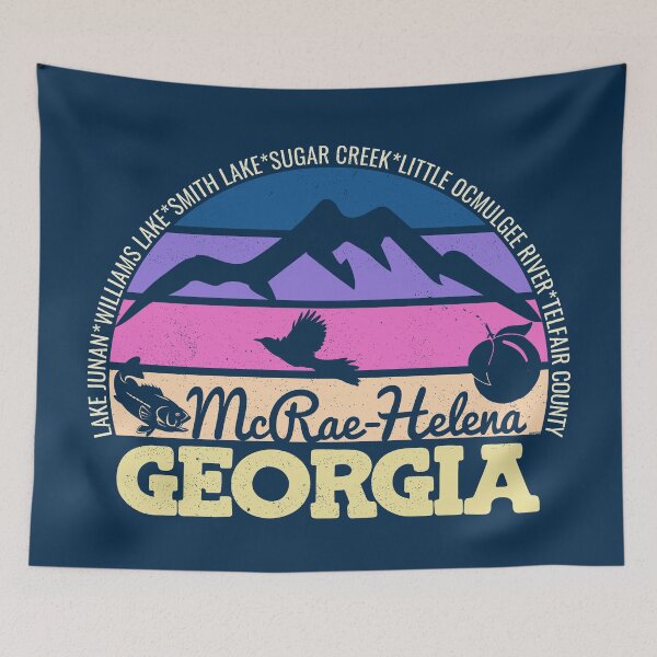 Item preview, McCrae-Helena Georgia Sunset Retro Vintage Local Pride Logo designed and sold by CRHPOD20.