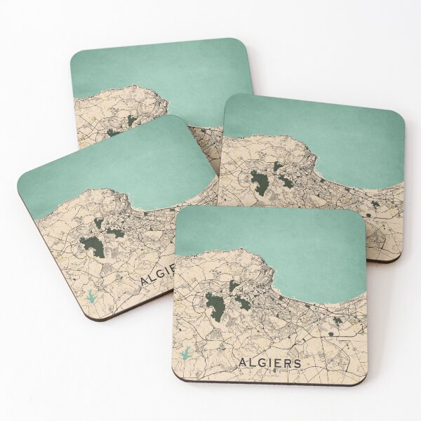 Item preview, Algiers City Map of Algeria - Vintage designed and sold by deMAP.
